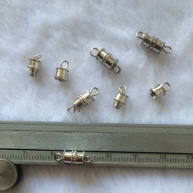 Barrel Clasp, Gold Brass or Silver Nickel Plated Screw Barre for wholesale on Faire4