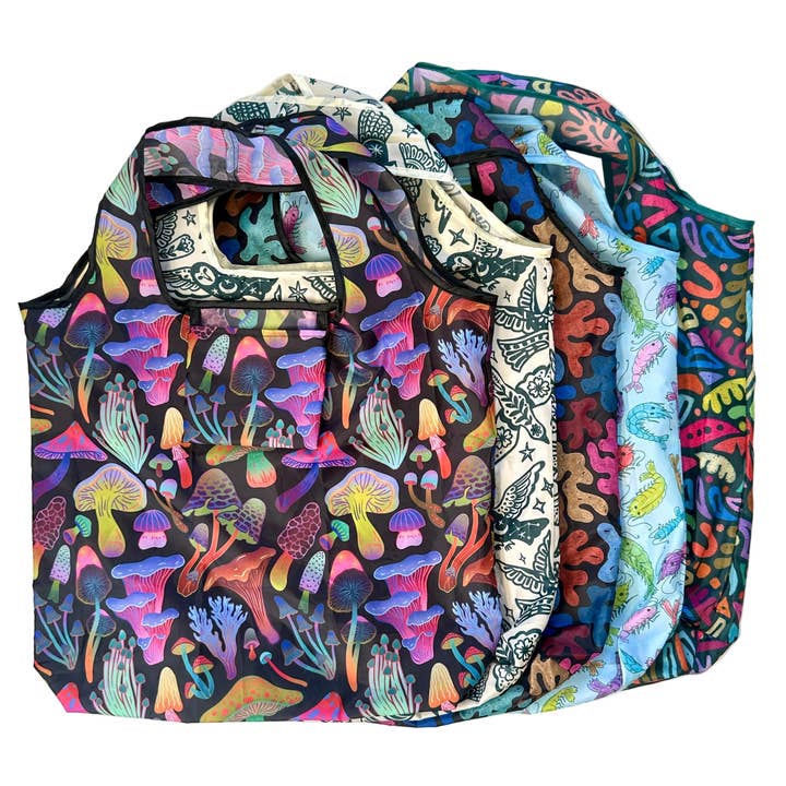 liadelyonart - Wholesale Grocery/Shopping Bag - Colorful Coral Reusable Tote Bag3