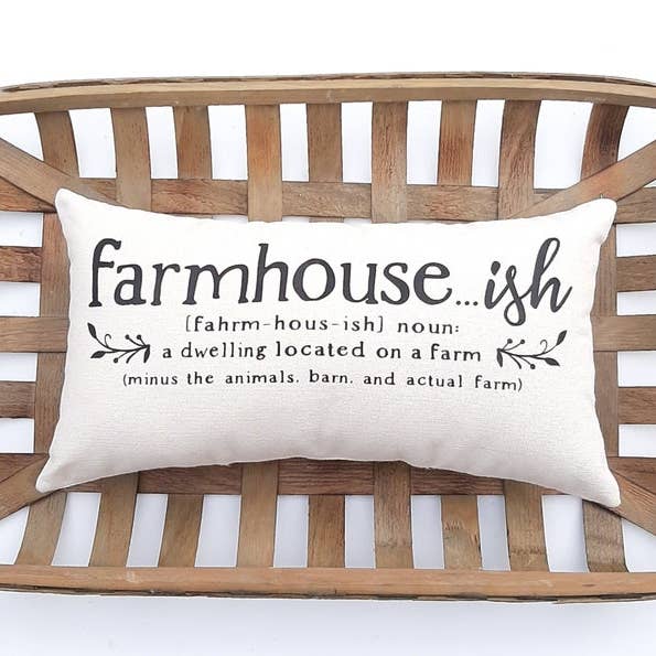 Farmhouse ish Definition Cuscino da tiro lombare per la vendita all'ingrosso da parte di AbbyKate HOME