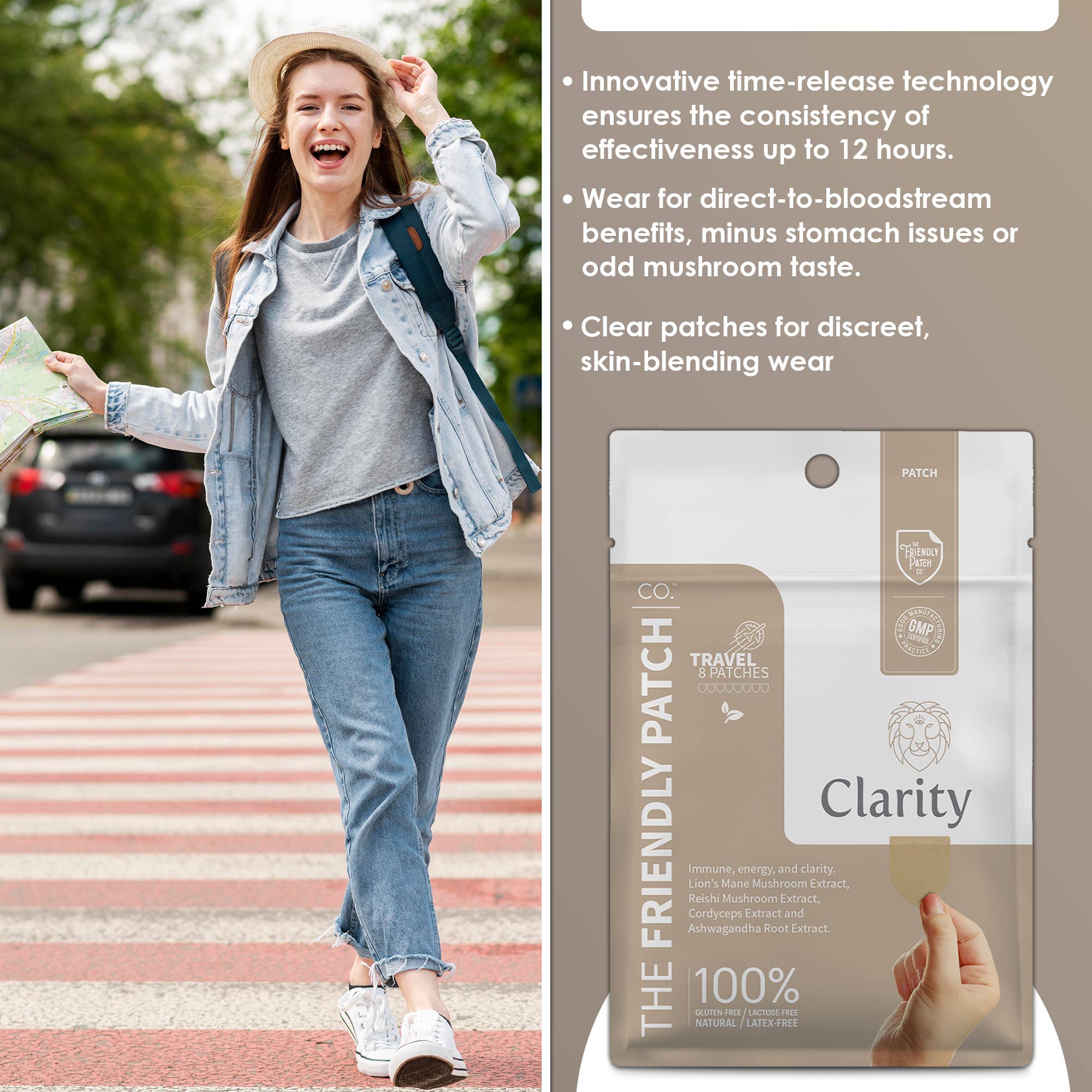 Friendly Patch CO - Wholesale Oral Supplement/Vitamin - Clarity –  Lions Mane Mushroom, Reishi Mushroom, Cordyceps5