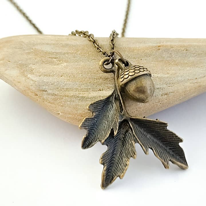 Oak Leaf Necklace, Acorn Necklace for wholesale by Piccadilly Pendants