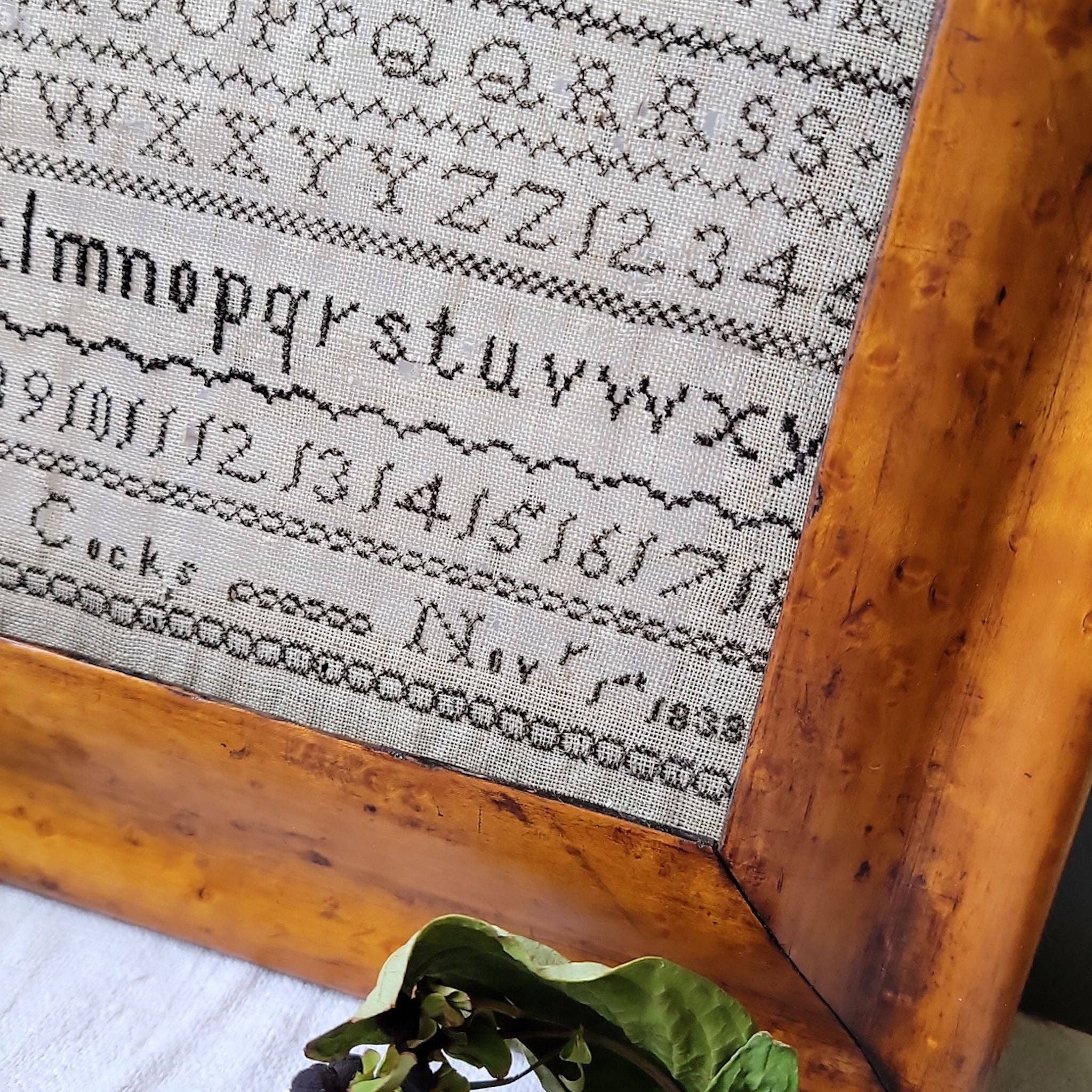 The Wishing Thorn - Wholesale Embroidery/Cross Stitch Supplies - Sarah Horrocks Cocks 1838 Sampler Pattern3