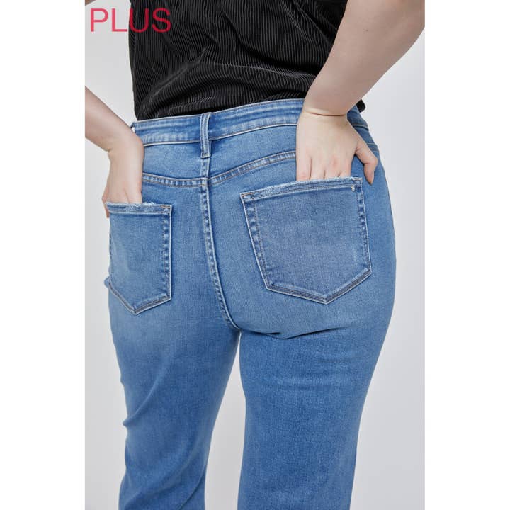 BLEUE SUPER HIGH STRAIGHT LEG WITH STEP HEM - Casual Style for wholesale on Faire5