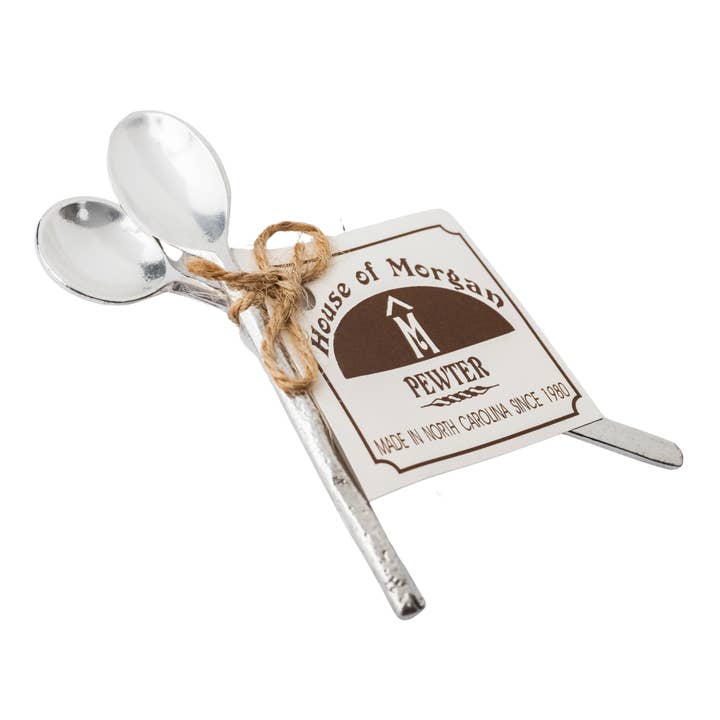 House of Morgan Pewter - Wholesale Serving Utensil - Handmade Mini Pewter Spoon - Tiny Spice and Salt Spoons5