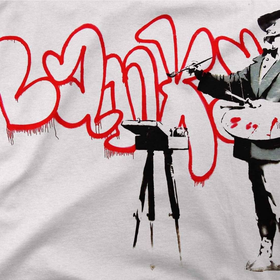 Art-O-Rama Shop - Wholesale Screen Printed T-Shirt - Unisex - Banksy The Painter (Velazquez) From Portobello Road T-Shirt4