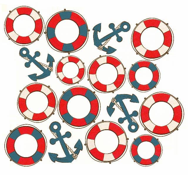 Ox Bow Decor - Wholesale Hand Towel - Nautical/ Anchors and Lifebuoys Oatmeal Hand Towel0