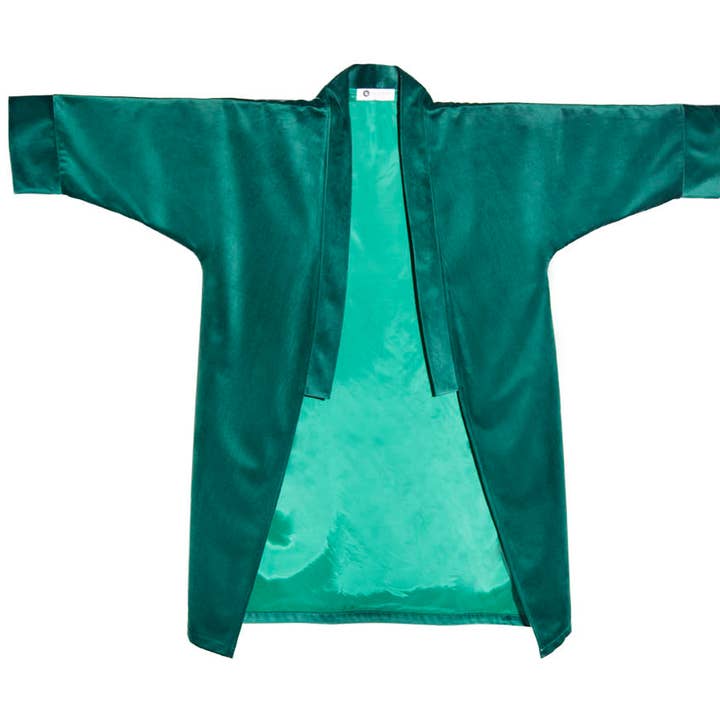 Stewardess Green Velvet Kaftan for wholesale by SAC & BAGS
