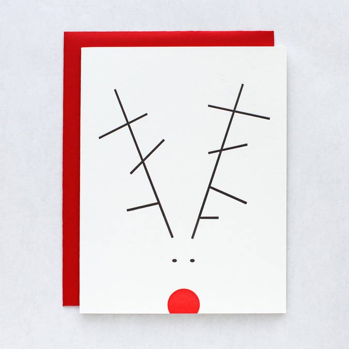 Rudolph Letterpress Julekort for engroshandel hos Cravings Media