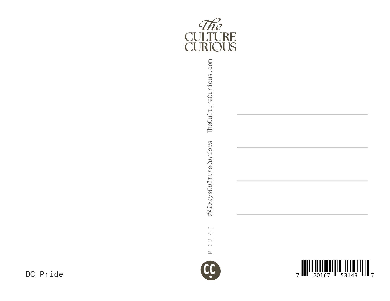 The Culture Curious - Wholesale Postcard - World Pride in Washington DC5