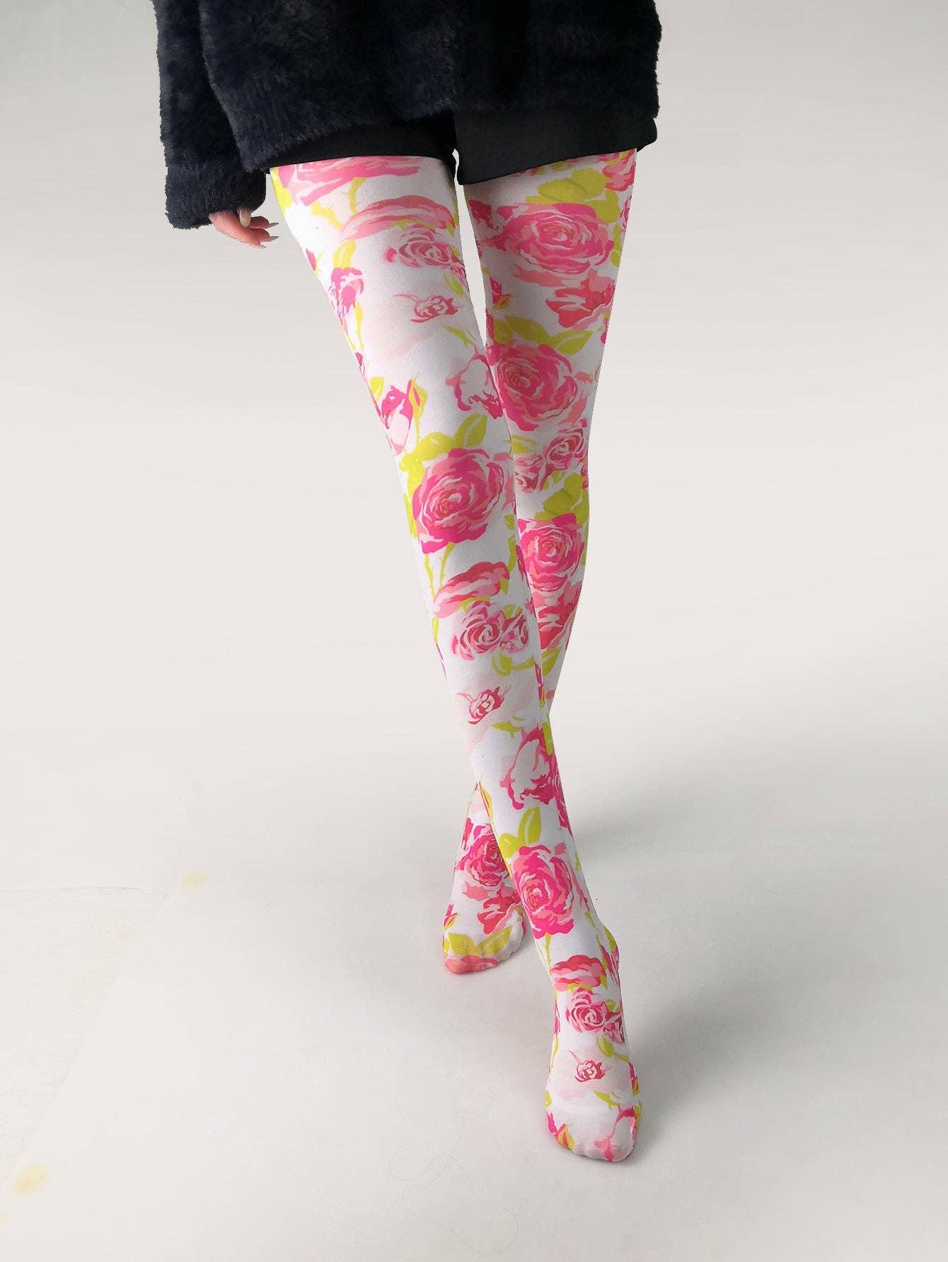 SALINA TRADING INC - Wholesale Tights - Women's - Printed Tights Abstract Butterfly Floral Nylon Casual Leggings0