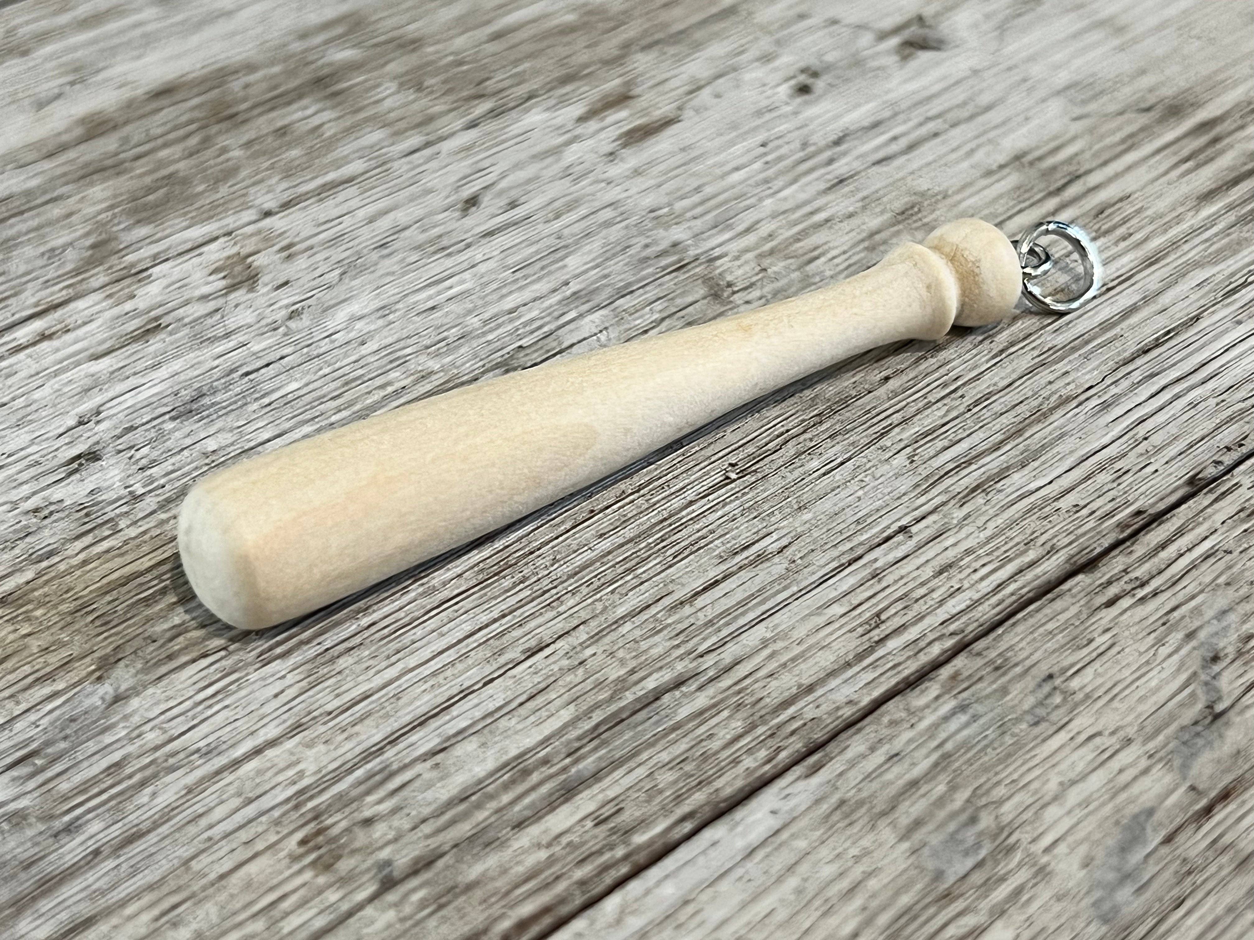 KW Custom Creations - Wholesale Individual Charm/Pendant - Mini Wood Baseball Bat Pendant0