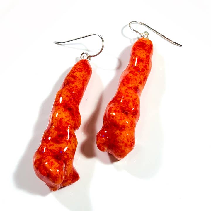 Orecchini Hot Cheeto - Gioielli snack per la vendita all'ingrosso da parte di Glitterlimes