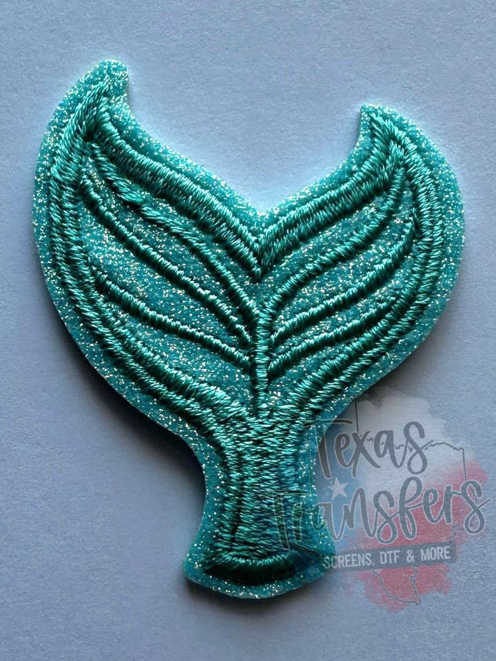 Mermaid Tail Iron-On PATCH for wholesale by Texas Transfers