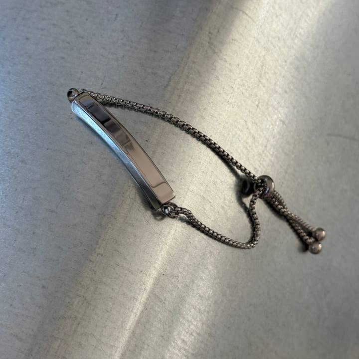 PAXPARIS - Wholesale Charm/dangle bracelet - Name Tag Bracelet, Adjustable Box Chain, 2mm1