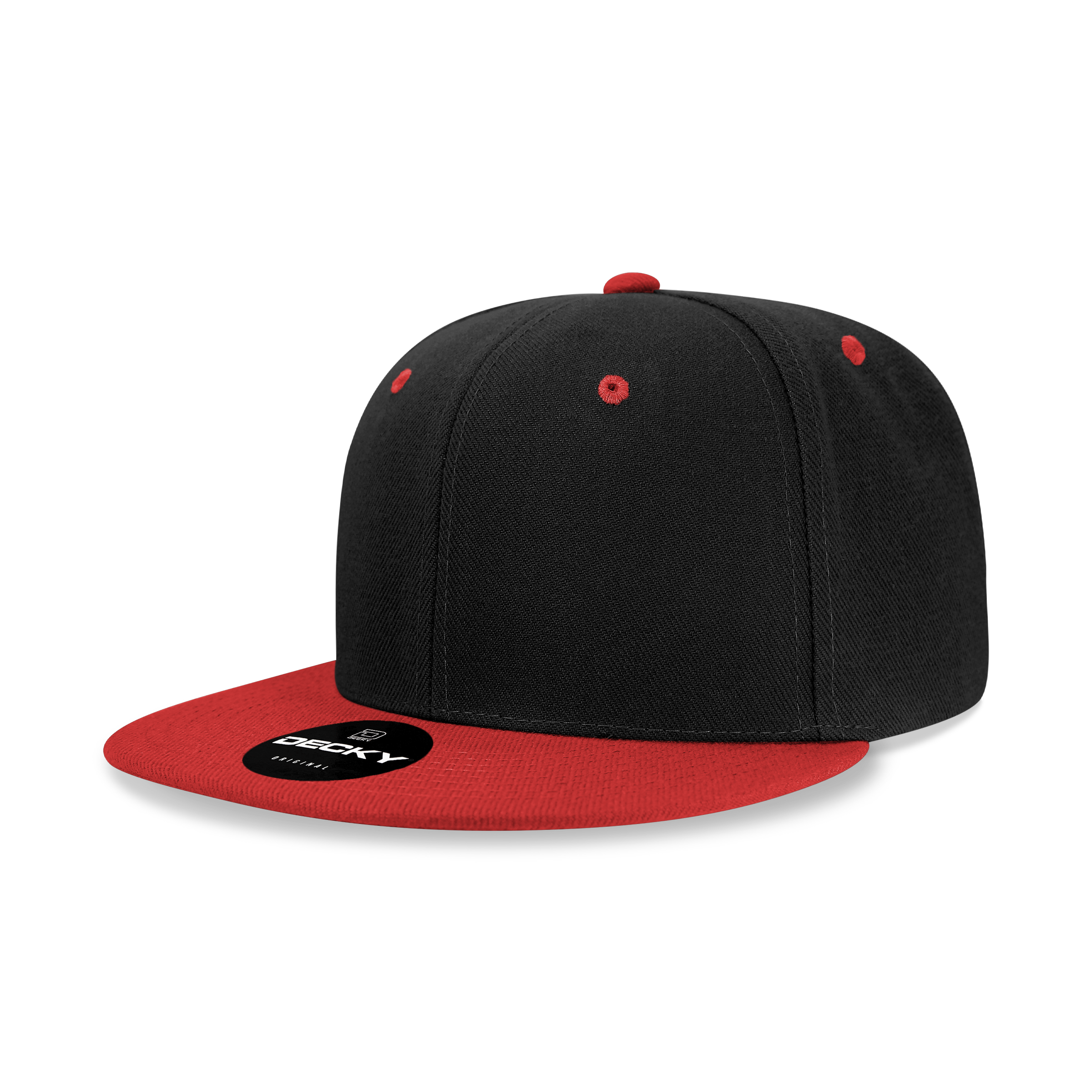 The Park Wholesale - Wholesale Flat Brim Cap - Men's - Decky 6020 - High Profile 6 Panel Snapback, Flat Bill Hat - 602050