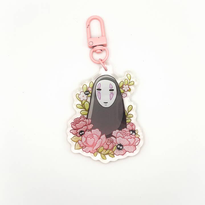 Sarah May Arts - Wholesale Keychain - Women's - Faceless Acrylic Charm | Cute Anime Floral Keychain1