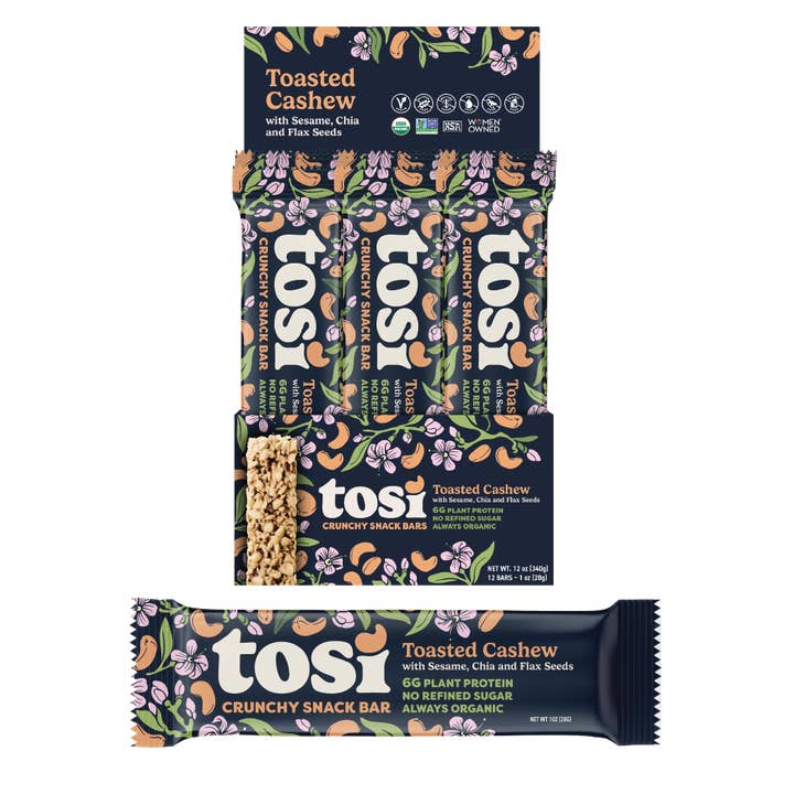 Tosi - Wholesale Snack Bar - Cashew Snack Bar -12Pk