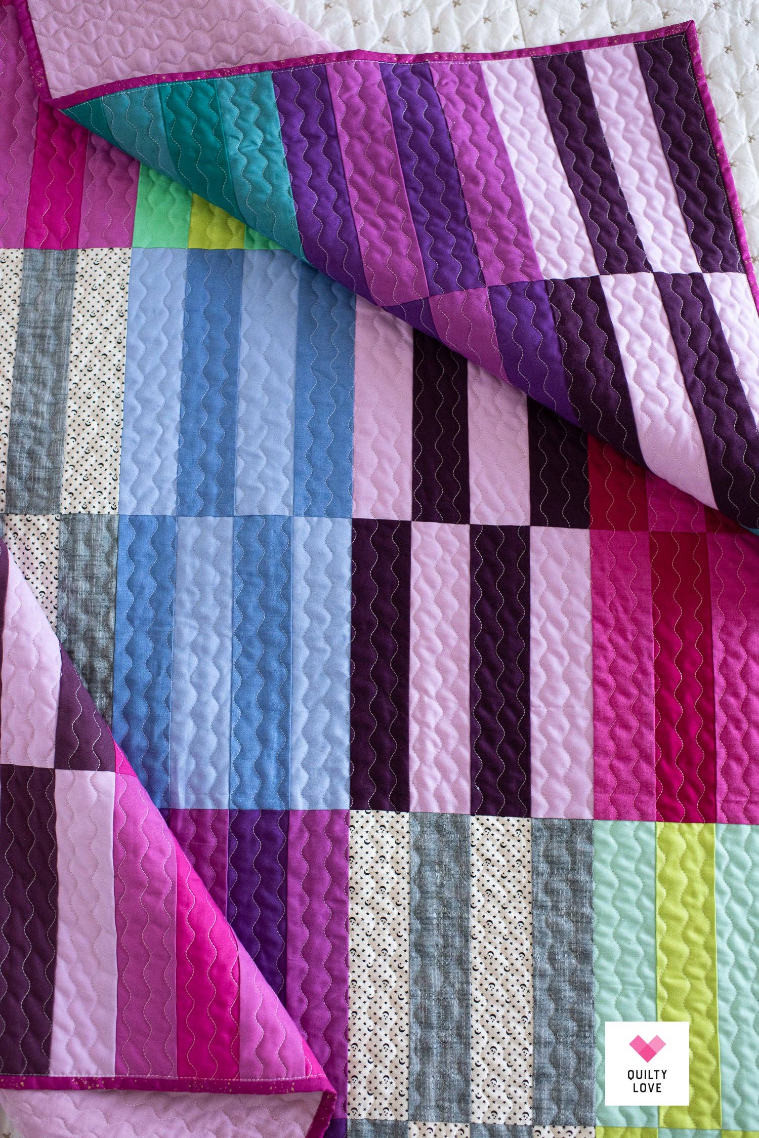 Quilty Love - Wholesale Craft Sewing Kit - Jelly Stripes Printed PAPER pattern8