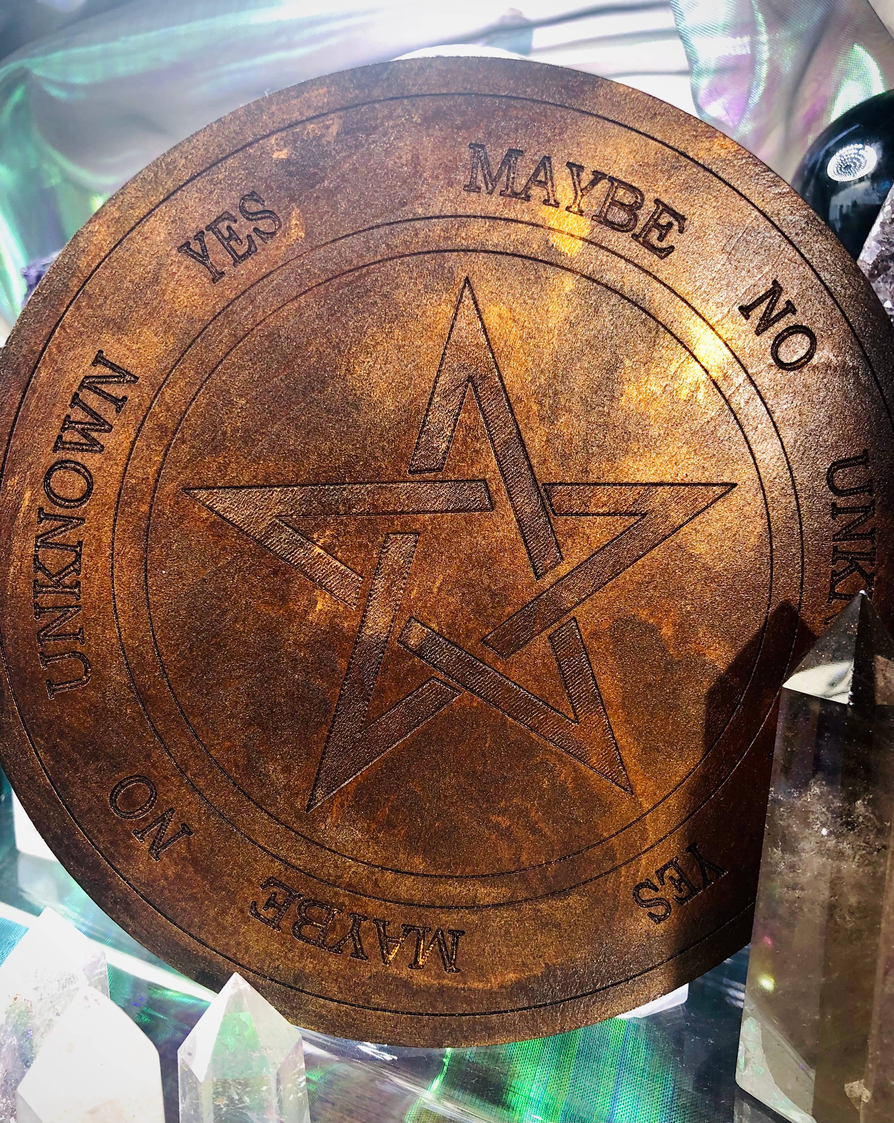 Desarwen - Wholesale Meditation Supplies - Pendulum board 15 cm wicca altar witch divination 5