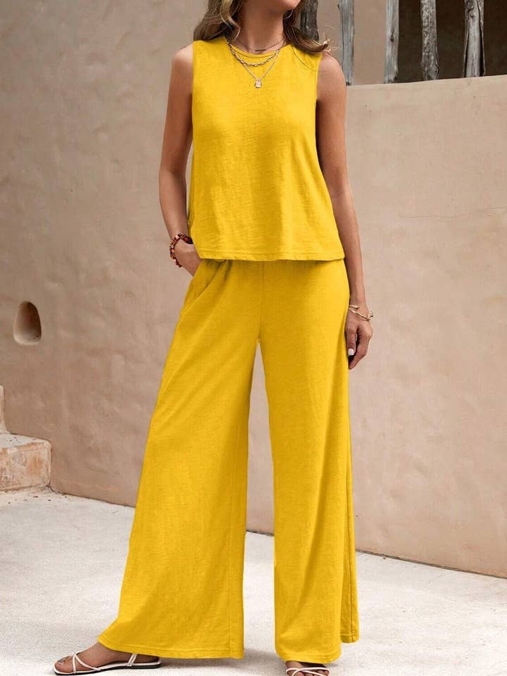 Wholesalesir - Wholesale Top & Pant Set (NOT Loungewear) - Women's - Loose Fitting Round Neck Casual Suit Set For Women