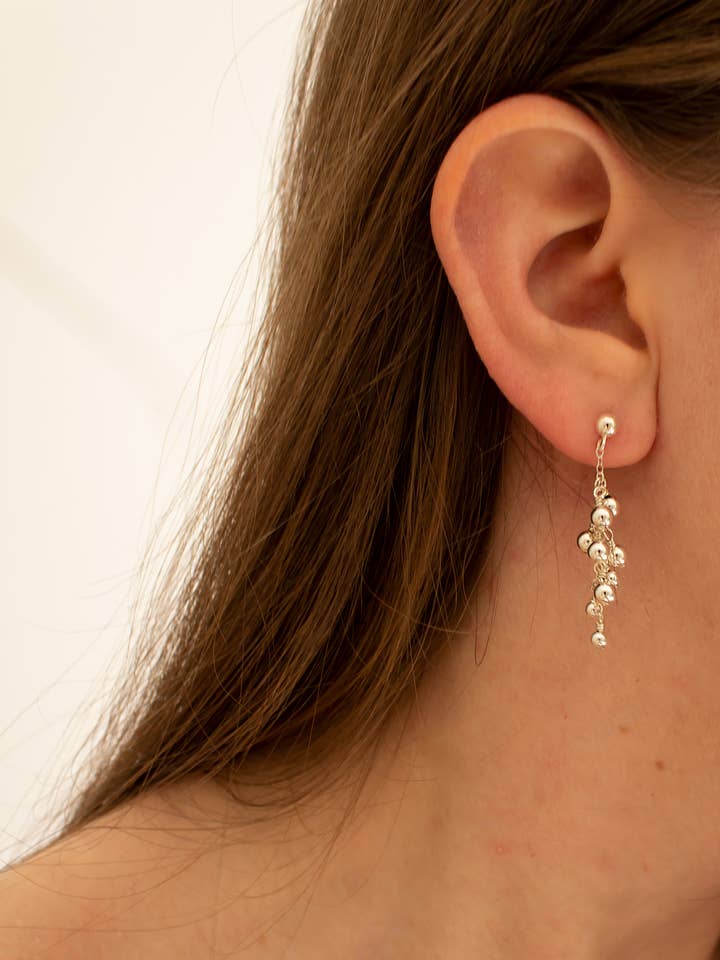 Silver Dust Petite Earrings for wholesale by Christine Elizabeth Jewelry