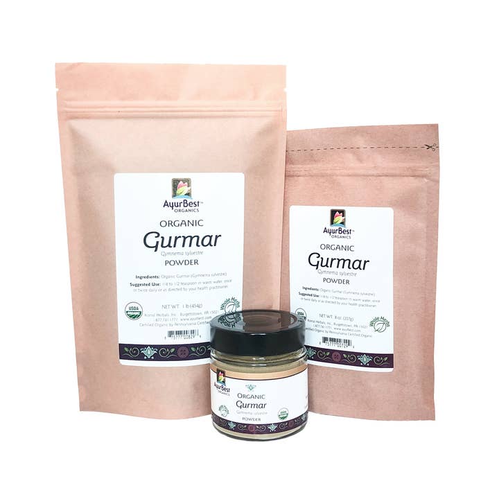 Komal Herbals, Inc - Wholesale Dried Spice Mix - Wholesale Spices & Herbs - Gurmar Powder, Organic 1lb(454g) Bag2