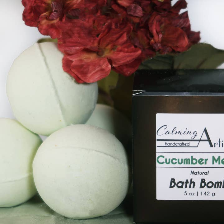 Bombe de bain CUCUMBER MELON - 5 oz chacune pour la vente par Calming Artistry
