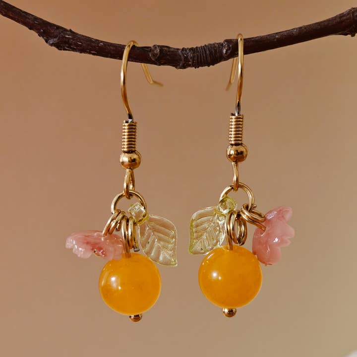 Sweet Lemon Jade Earrings for wholesale by Vachana