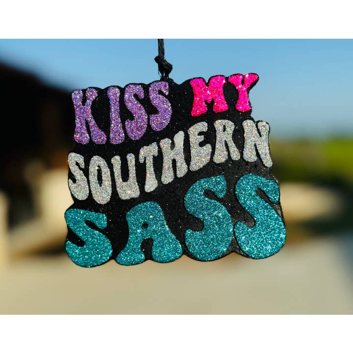 Kiss My Southern Sass Car Freshie/Car Scent/Air Freshener for wholesale by Scent Story Freshies