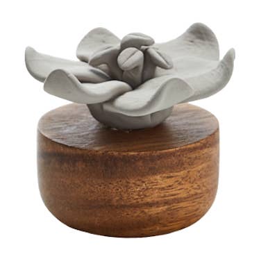 Fragrance Diffuser - Porcelain Jasmine flower - grey color for wholesale by Anoq