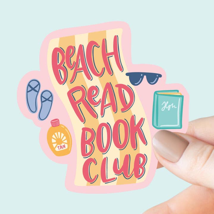 Strandläsning Bokklubb Klistermärke för wholesale av Chapter & Craft Studio