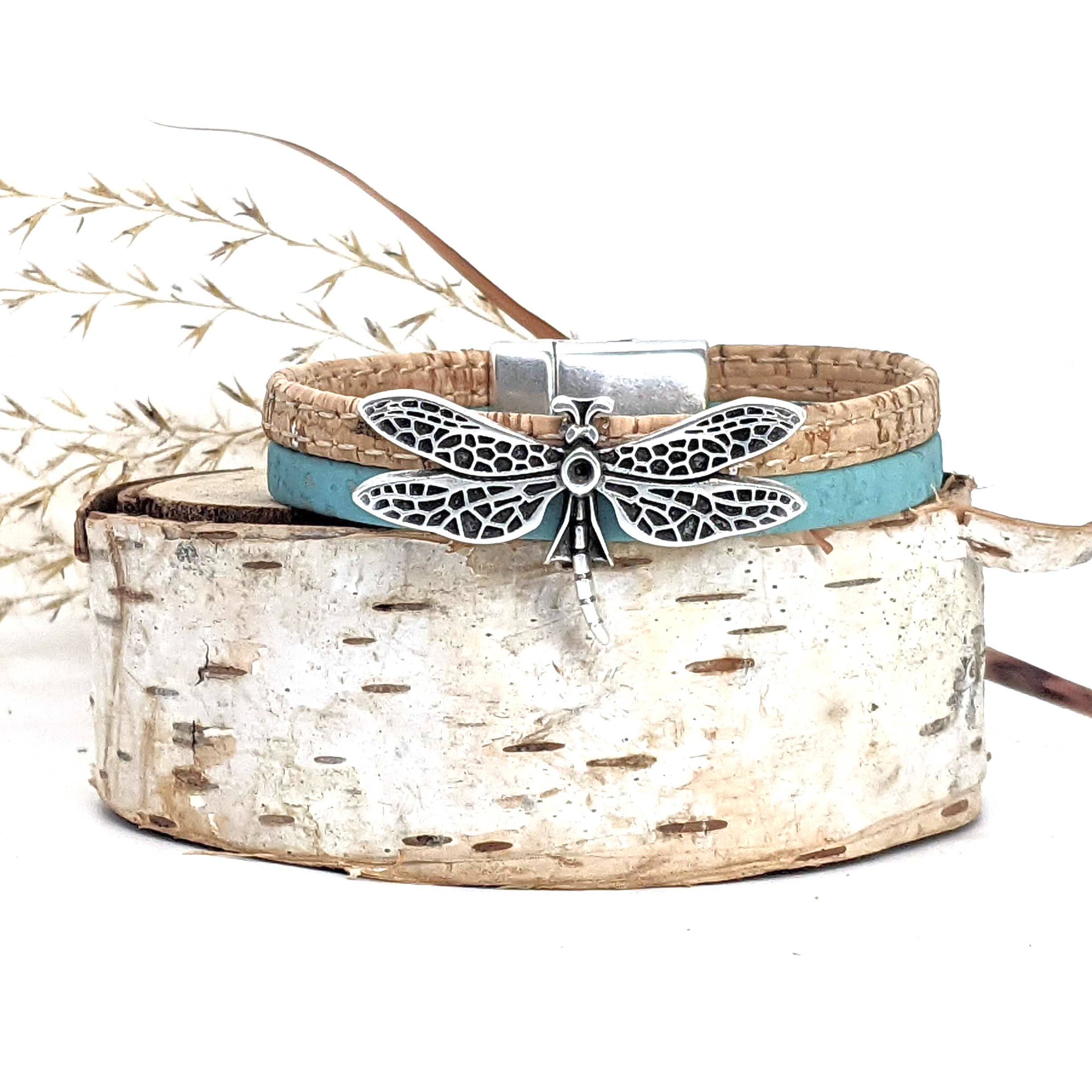 Elisabetta Studio - Wholesale Bangle Bracelet - Lg Dragonfly - Classic Cork Bracelet3