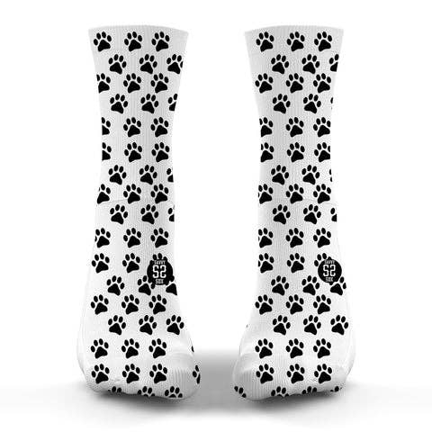 Savvy Sox - Venta al por mayor Calcetines - Unisex - Calcetines para perros divertidos con estampado de huellas de perro clásico