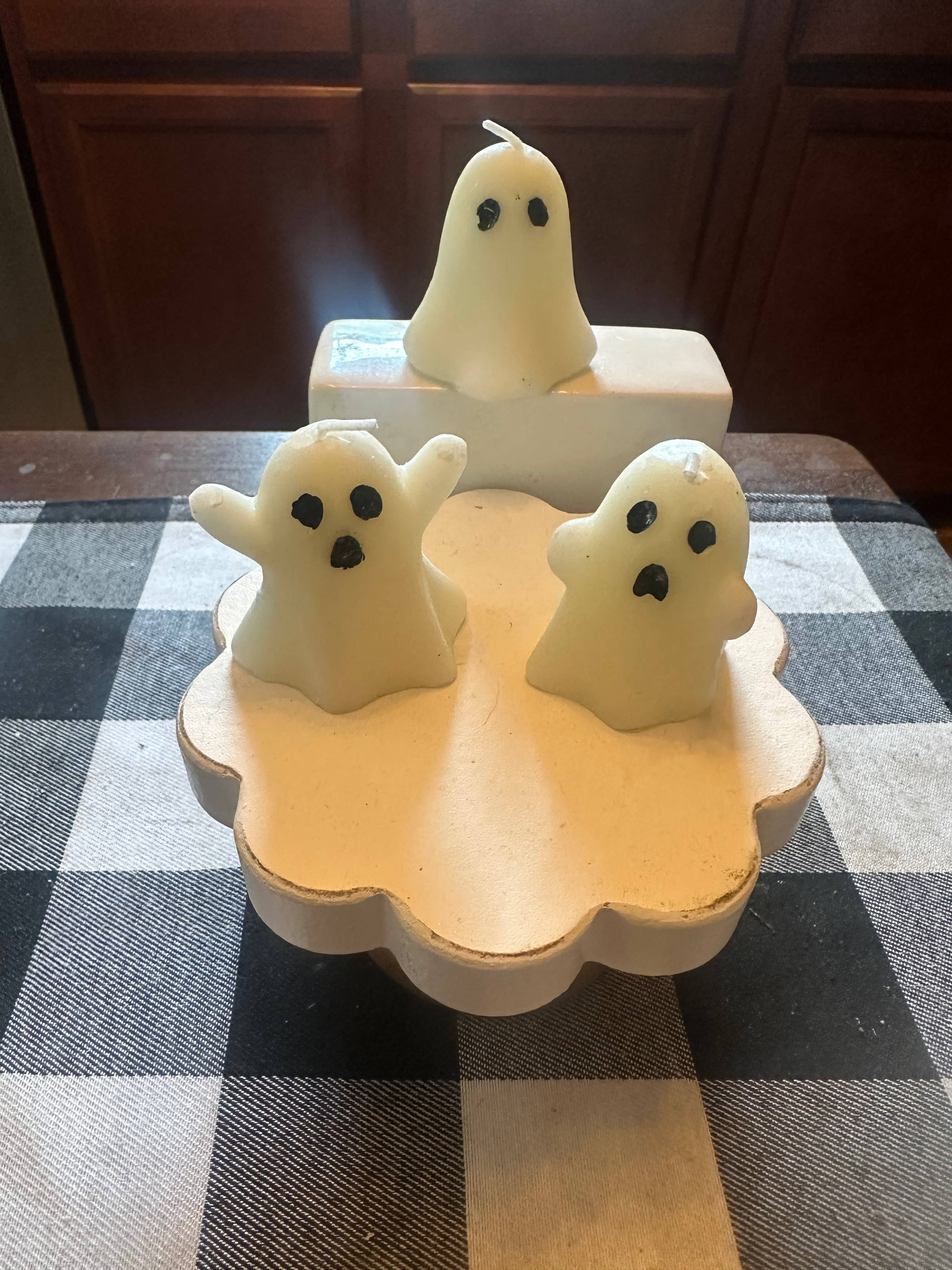 Shells Primitives/No Place Like Home - Wholesale Jar/Filled Candle - Spooky Ghost Dough Bowl Candle 2