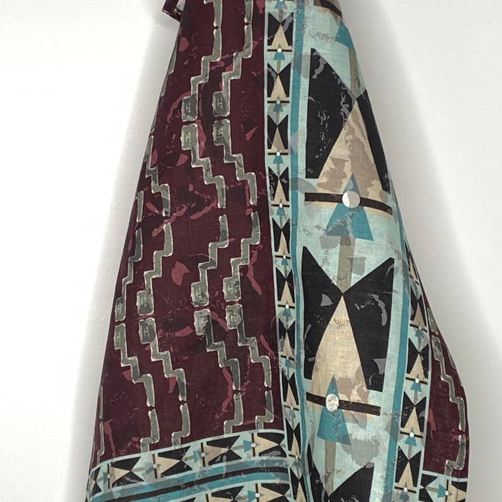 Cher the Fire - Wholesale Tea Towel - Tea Towel Linen- Southwest Mountain Arrow Wild Garnet3