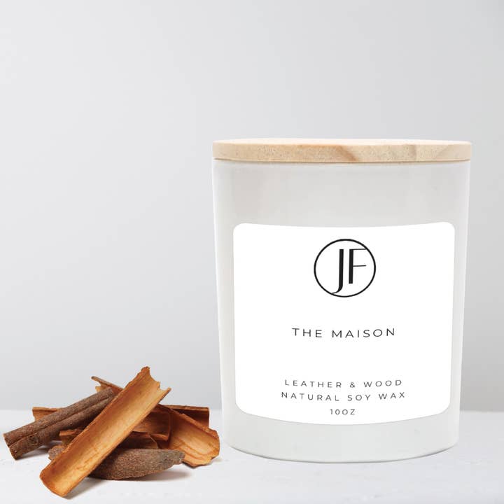 Leather & Wood for wholesale by JF Scented Candles