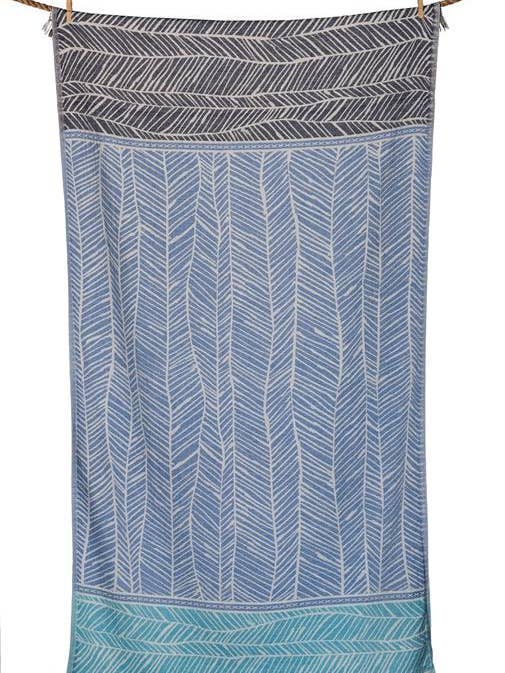 STRANDHANDDUK FTELIA PARL.BLA, TURKOS & MARINBLÅ för wholesale av AELIA ANNA