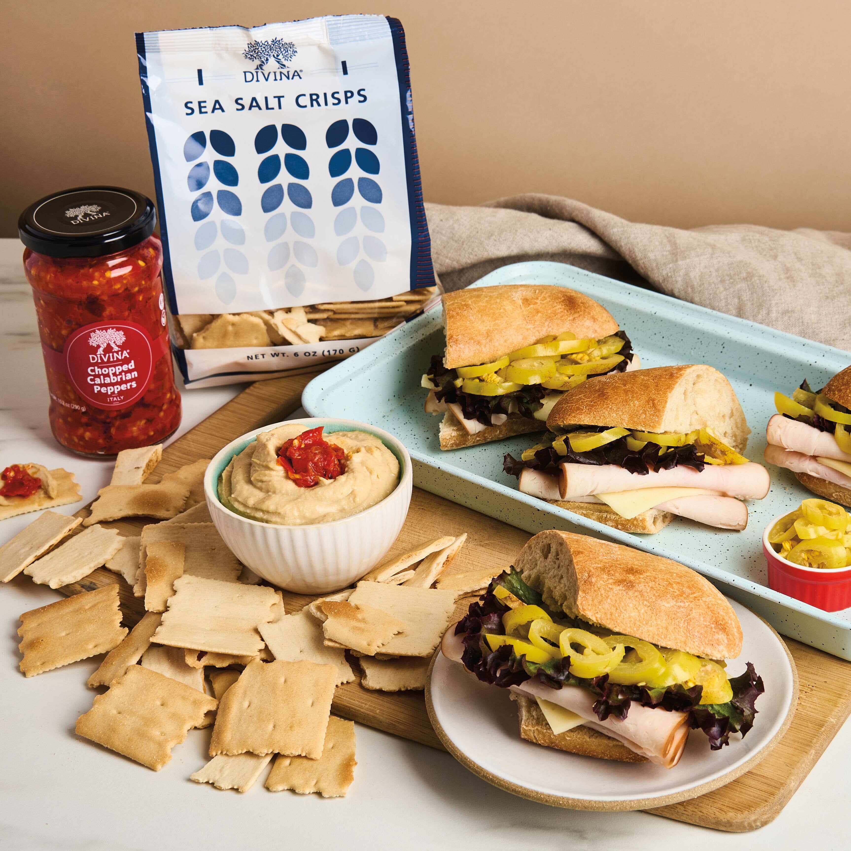 Divina - Wholesale Crackers - Sea Salt Crisps (10 Pack)2