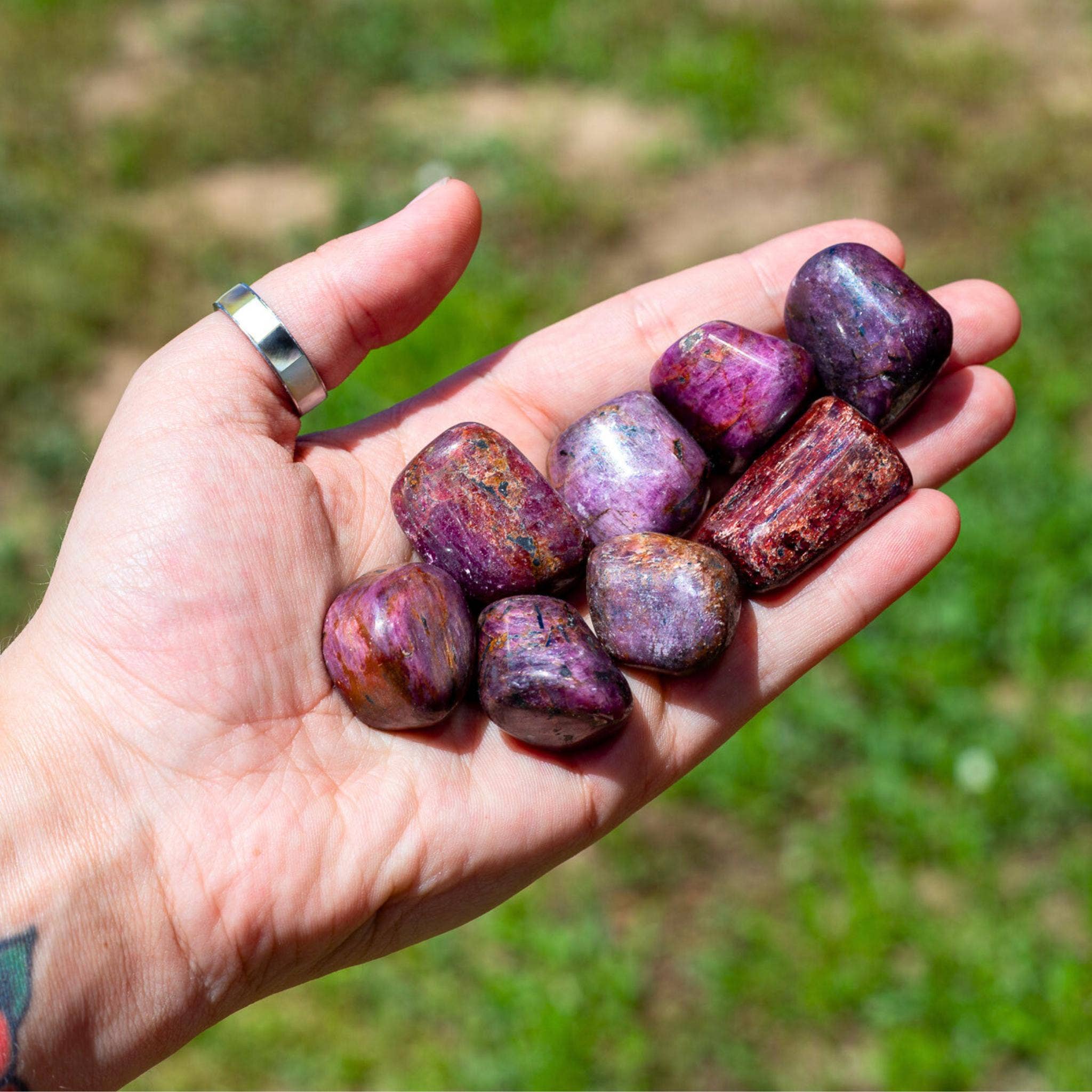 Down To Earth - Wholesale Spiritual Stone/Crystal - Ruby Tumbled. 1/2lb.