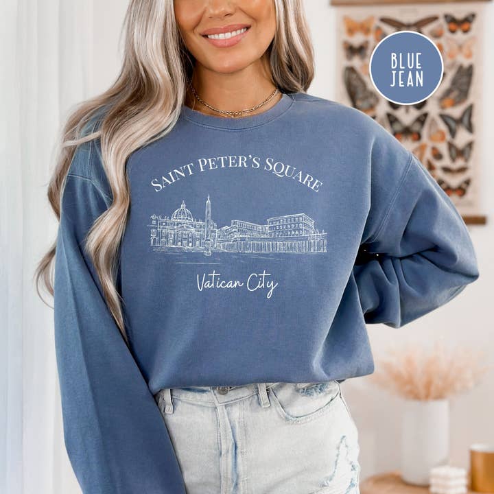 Saint Peter's Square Comfort Colors® Sweatshirt for wholesale by CindyL Boutique