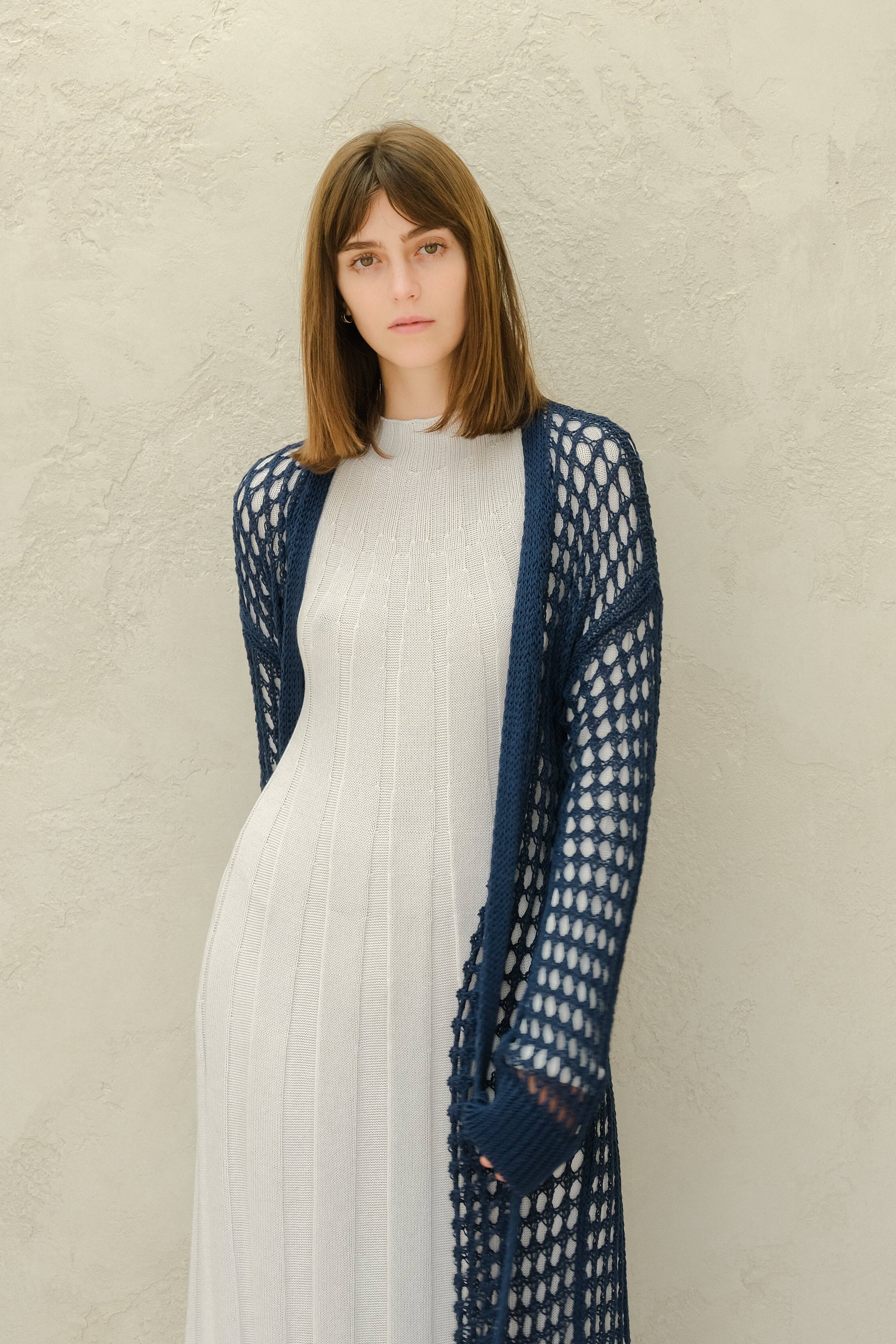 Lèmme – Engroshandel Cardigan - Dame – Fin bomulds hæklet maxi-cardigan12