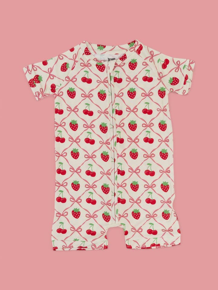 Dream Big Little Co. - Vendita all'ingrosso Tutina - Neonati - SOGNO DI CILIEGIA BACCHE CORTO