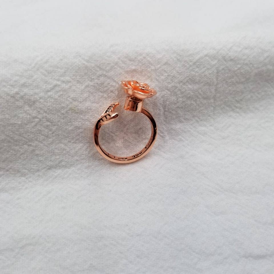 ENA Jewelry - Wholesale Band/Stacked Ring - Rose Anxiety Fidget Spinner Ring3