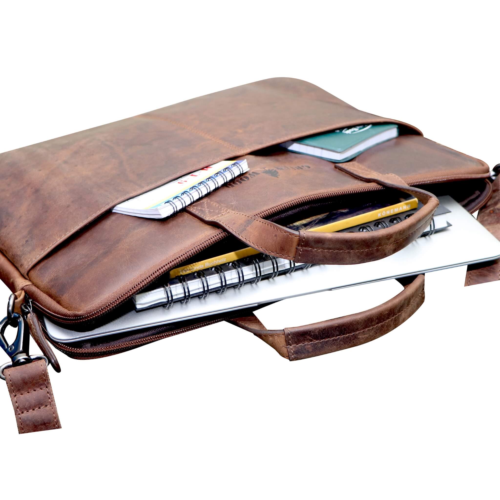 Greenwood - Wholesale Laptop Bag - Unisex - Fred Laptop Bag 13 Inch Leather with Detachable Shoulder Strap Macbook Air Sleeve9