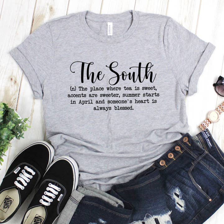 Down Home Tees - Wholesale Screen Printed T-Shirt - Women's - The South, Sweet Tea, Bless Your Heart Short Sleeve T-Shirt