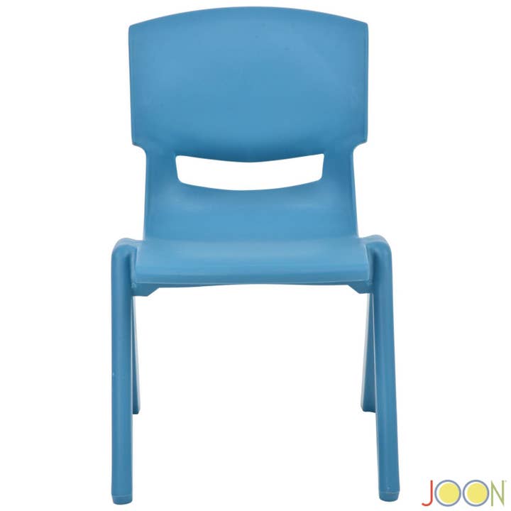 ShopBobbys - Wholesale Chair - Kids - JOON Stackable Plastic Kids Learning Chairs, Sky Blue, 20.5x12.75X11 Inches, 2-Pack (Pack of 2)3