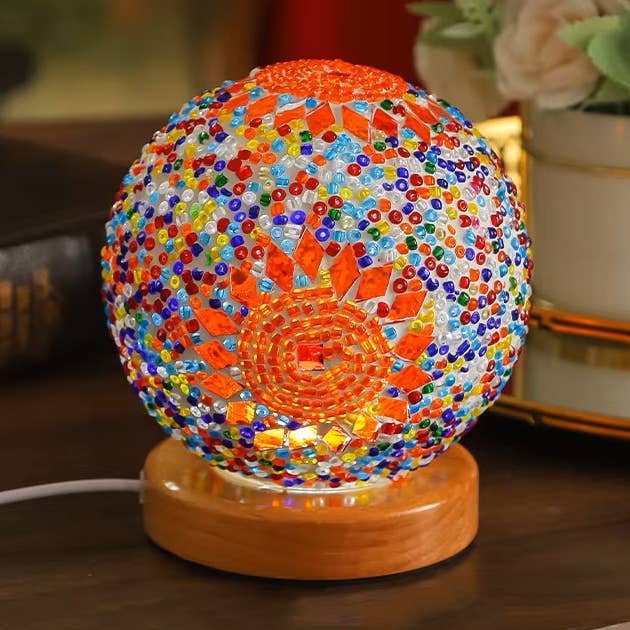 Mosaic Lamp - Bohemian Style Handmade Mini Lamp for wholesale by Atlantique