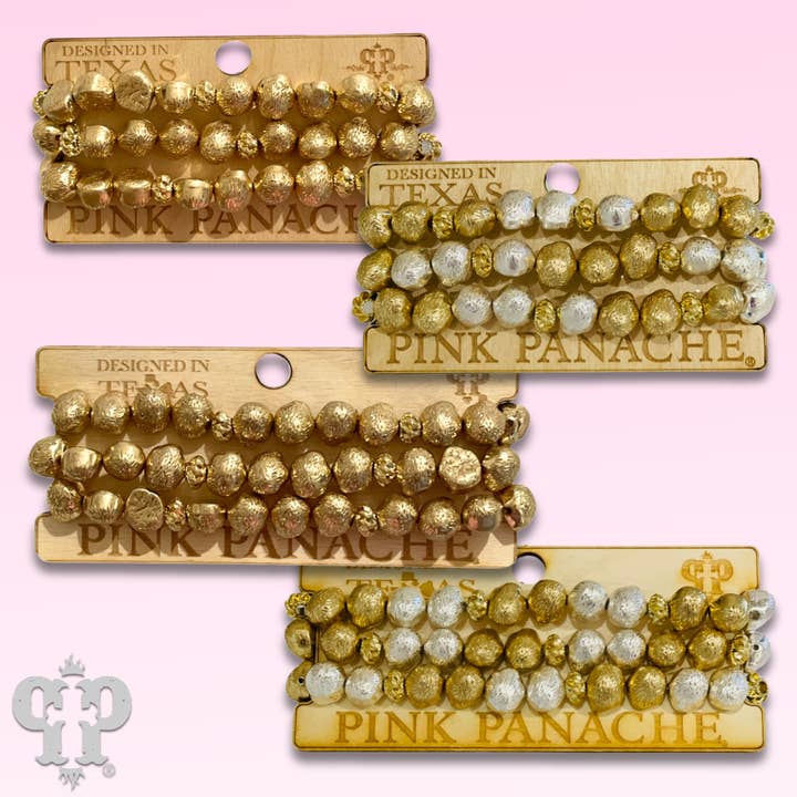 Chunky nugget kralenarmband voor wholesale door Pink Panache Brands