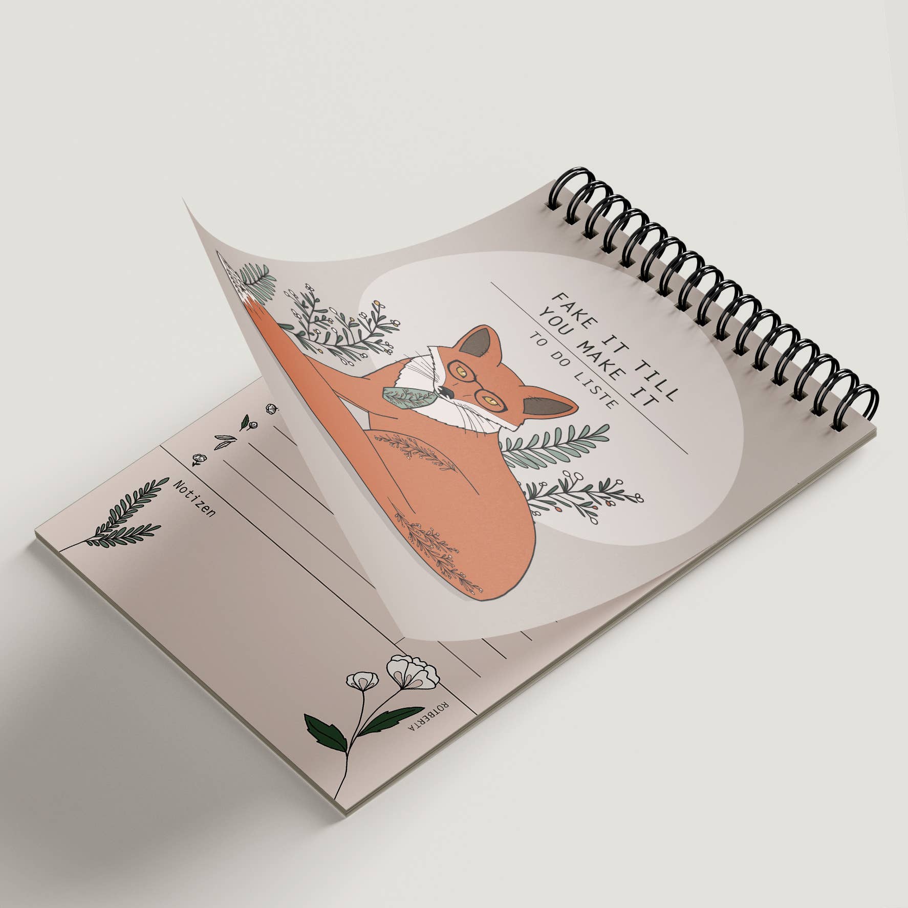 Rotberta - Wholesale Planner - To do list DIN A6, ring binding, fox1