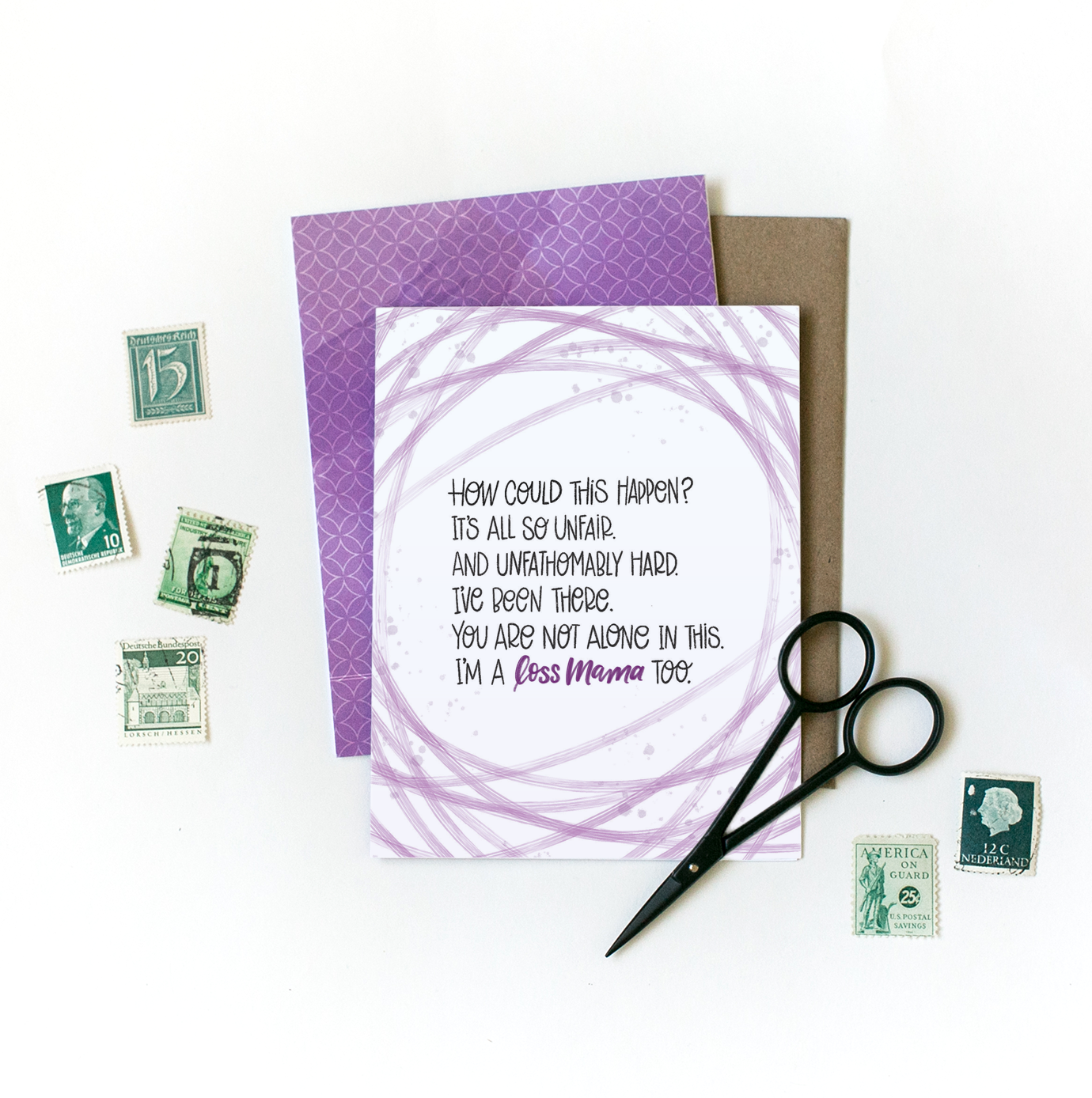 The Noble Paperie – Großhandel Beileidskarten – Loss Mama Too | Beileidskarte für den Verlust von Babys, für Hinterbliebene2